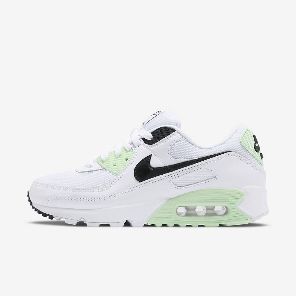 Sneakers Nike Air Max 90 Blanche 9126-034 White/Vapor Green/Black Femme | UBQ-61089214